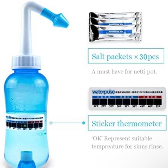 Waterpulse Sinus Rinse Kit Neti Pot Nasal 300 Nasal Wash Bottle YT-300 - Picture 3 of 7